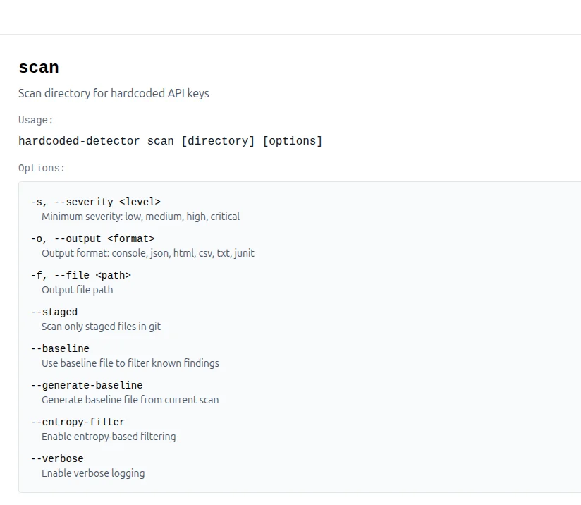 hardcoded-api-key-detector screenshot 2