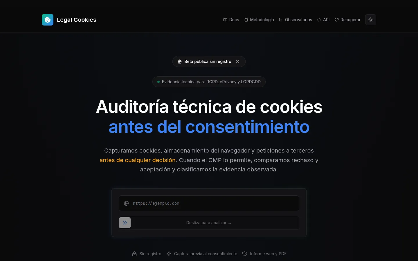 Legal Cookies — home