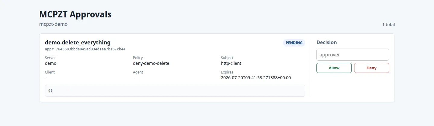 mcp-zero-trust-layer screenshot 1